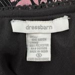 Dress Barn Floral Midi Skirt Size Small Pink Black Flounce Hem Boho Feminine Y2K Photo 7