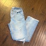 Avec Les Filles  80754 Womens Straight Light Wash Distressed Raw Hem Jeans 26 Photo 7
