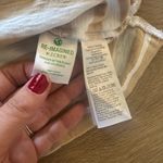 J.Crew NWT Long Sleeve Striped Slub Cotton Tee in Camel and Ivory Photo 3