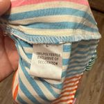 THML  Multi Color Stripe Colorful Vneck Ruffle Peplum Blouse Top Photo 3