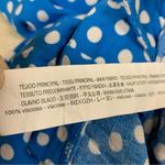 ZARA  TRF Blue White Polka‎ Dot Button Front Cropped Blouse Long Sleeve Retro S Photo 4