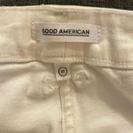 Good American  Distressed Denim Mini Skirt White Size 22 Photo 4