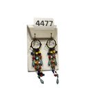 Colourful beaded earrings, urban gypsy earrings, artisan jewelry, chandelier ear Red Photo 1