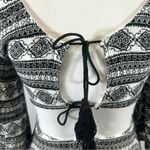 Blush Boutique black and white backless tassel dress size small Photo 5