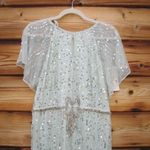 Mac Duggal  94128 Green Embellished Bow Flutter Sleeve A Line Midi Dress Photo 8