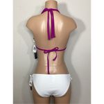 La Blanca New.  orchid and white bikini. Size 6/10.  Retails $135 Photo 3