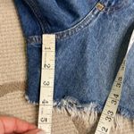 Gap  4” high rise stride dark indigo Blue Jean Shorts with Frayed Hem, size 12 Photo 6