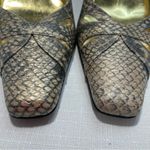 J Renee Women’s Size 9N Marion Gold/Cream Faux Snakeskin Kitten Heel Pumps Brown Photo 9