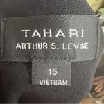 Tahari  Womens Short‎ Sleeve Black Knee Length Dress Size 16 Pockets Wedding Photo 5