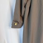 Jones New York Tan Brown 100% Pure Wool Trench Coat Button Front Petite Large Photo 5
