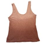 Treasure & Bond Tank Top Ombre tan Brown Slub Knit Gradient Raw Hem Sz M Photo 0