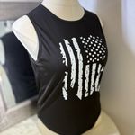 Black Muscle Tee with Graphic Design Photo 12