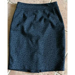 Tahari  Women’s Pencil Skirt Size 10 Charcoal Gray Leopard Print Ponte Knit Photo 9