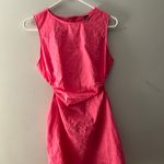 SheIn Pink Linen Mini Dress With Cutouts Photo 1