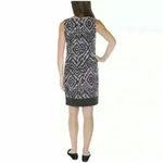 Mario Serrani  Shift Dress Sleeveless Black White Diamond Pattern Size 6 Photo 9