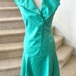 Akris Punto Turquoise Green Asymmetric Zip Fit & Flare Sheath Dress Photo 0