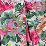 Impressions Vintage Womens Blouse 10 Pink Floral Crochet Lace Trim Collar Photo 11