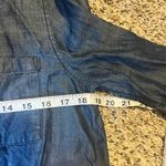 Banana Republic  Boyfriend Fit Shirt Womens Medium Blue Long Sleeve Ruffled Cuffs Photo 5