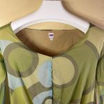 NOM 70s Retro Disco Geometric Dress Women's Medium Multicolor Knee Length Formal Green Photo 3