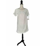 J.Crew  Dress Short Sleeve Smocked Neckline Cotton Dress Size 6 Has Light Stain Photo 1