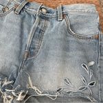 Levi's  Floral Cutout Denim Shorts Size 29 Photo 3