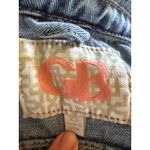 GB Distressed Denim Jacket Patchwork Jean Jacket Women's XS Blue Photo 2
