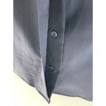 Giorgio Armani Made in Italy Navy Silk Blouse Luxury minimalist button-down Photo 3