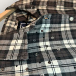 PINK - Victoria's Secret Victoria’s Secret Pink Large Black Plaid Y2K Rhinestone Button Up Shirt Photo 4