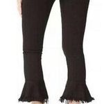 McGuire Denim McGuire Bohemia Ruffle Kick Flare Cropped Jeans Size 28 Skinny Pants Black Photo 1