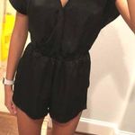 Urban Outfitters Black Silky Romper Photo 0