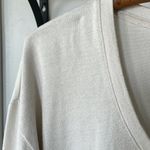 Gap  Heather Oatmeal Ivory Scoop Neck Long Sleeve Knit Top Size Medium Photo 2