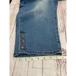 Sandpiper Mid Rise Capri Womens 22 Super Stretch Snap Hem Medium Wash Pocket NWT Blue Size undefined Photo 9