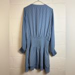 White House | Black Market  Woman’s Blue Formal Classic Boho Long Sleeve Dress Med Photo 4