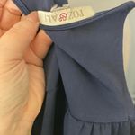 Roz & Ali Anthropologie  Navy blue lace blouse with keyhole back approx 2X Photo 2