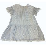 ZARA TRF Blue Stripe Pom Pom Tassel Dress S Boho Summer Polyester Photo 1