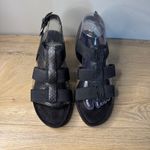 Aerosoles Shoes Womens Black Elastic Strappy Wedge Heel Sandals Shoes Womens 8W Photo 2