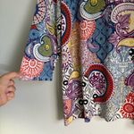 Chico's Womens Size XL (3) Multicolor Paisley Boho Abstract Blouse Colorful Photo 3