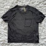 J.Crew Sheer Metallic Sweater Tee Dark Gray AS IS Size XS Photo 3