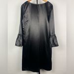 Armani Exchange Black Satin Bell Sleeve Shift Dress Photo 1