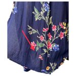 Angie  Kimono Womens S Boho Floral Print Open Cardigan Drape Dolman Navy Blue Photo 6