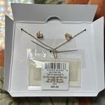 NWT Cubic Zirconiaia 18K Gold over sterling silver necklace and earrings set Photo 3