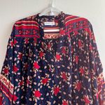 Faithfull the Brand Dress Navy Blue Rose Garden Print Ellie Dress Sz US 6 GUC Photo 4