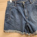 American Eagle {8} Mom Jean Stretchy Denim Raw Hem Rolled Cuff Or Not Photo 1