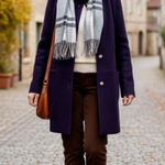 Talbots vintage ’ dark purple long cardigan Sweater 100%wool acetate,neck size M Photo 0