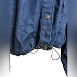 Almost Famous Dark Blue Jean Jacket with Bungee Tie Hem | Size XL Photo 8