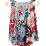 Roatan Honduras Tropical Print Palm Tree Tank Size Medium Pink Photo 9