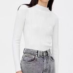 Pull & Bear  White Mockneck Long Sleeve Top Photo 0