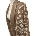 Old Navy Tan Aztec Geometric Knit Cardigan Boho‎ Western Cozy Duster Sweater Photo 3