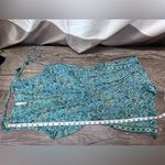 Anthropologie Raga‎ Catalina Floral Surplice Beaded Romper deep v neck Teal Size small Photo 3