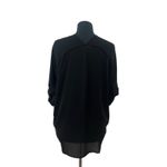 Vince Women's Size XS Black 100% Silk/Soie V-Neck Sleeve Blouse Short Sleeve Photo 1